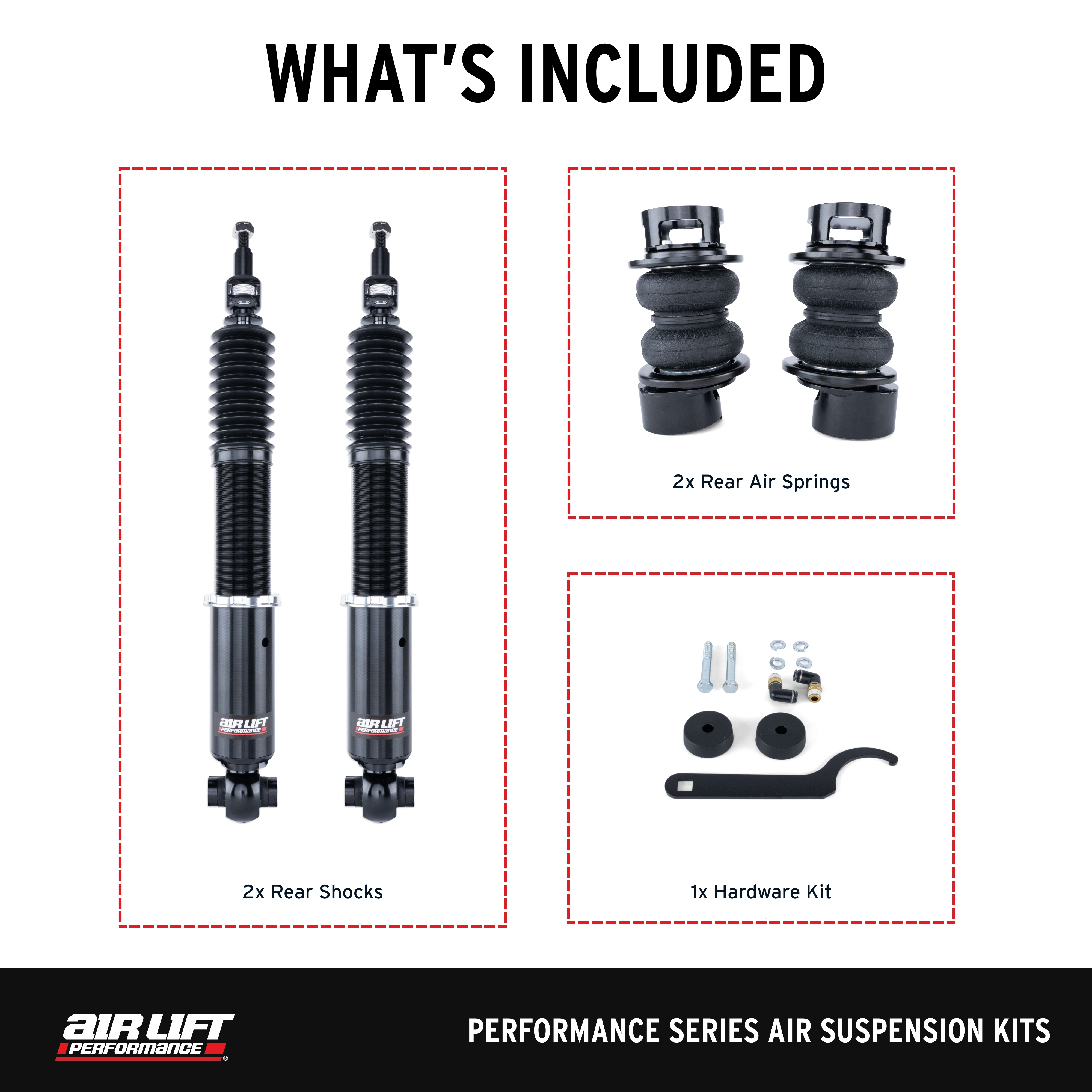 Air Lift Performance 76541 Air Lift Performance Rear Air Spring Suspension Kit